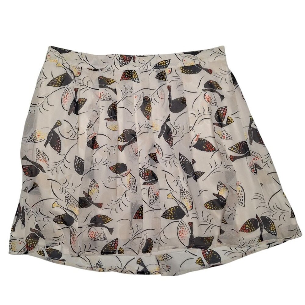 Old Navy Skirt Short Lightweight Elastic Waist Flair Birds Summer Womens  Medium
